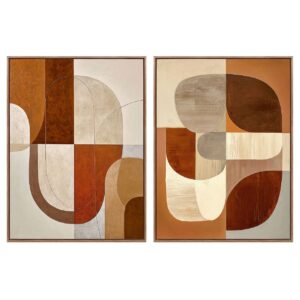 Set 2 cuadros 80% pintado mano 60x4x80 cm