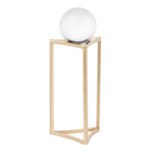 Figura decoracion metal cristal 14x12x32 cm