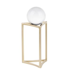 Figura decoracion metal cristal 14x12x28 cm