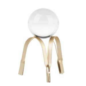 Figura decoracion metal cristal 11x11x17 cm