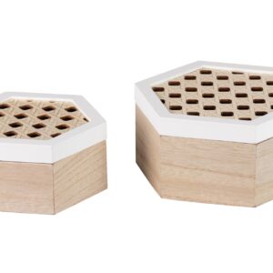 Set 2 cajas nido de abeja 18x15x8 / 15x13x7 cm