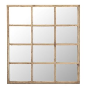 Espejo ventana madera mindi marrón 120x5x130 cm