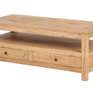 Mesa de centro madera mindi marrón 120x60x45 cm