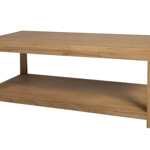 Mesa de centro madera mindi marrón 120x60x45 cm