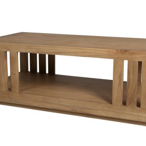 Mesa de centro madera mindi marrón 120x60x45 cm