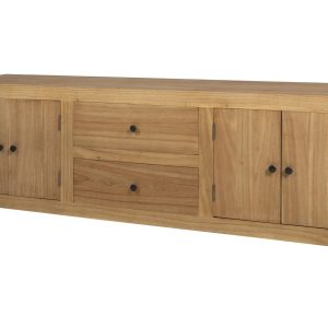 Mueble tv madera mindi 150x40x55 cm