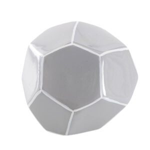 Bola cerámica lacada gris/blanco 11x11x11 cm