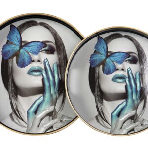 Set 2 bandejas rdda. retrato 37x37x4/33x33x4 cm