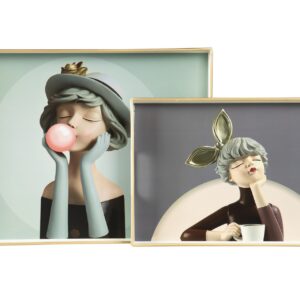 Set 2 bandejas retrato 48x35x4/40x26x4 cm