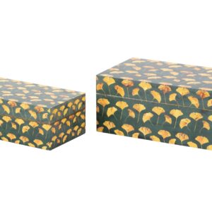 Set 2 cajas floral 25x15x11/20x12x8 cm