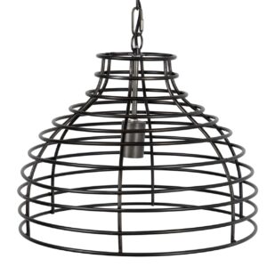 Lámpara techo metal negro 43x43x32 cm