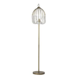 Lámpara de pie bolas metal madera 34x35x170 cm