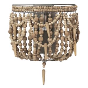 Aplique de pared cadena bolas natural 27x1x27 cm