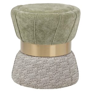 Puff velvet gris verde 40x40x44 cm