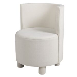 Butaca chenilla beige con patas 65x65x78 cm