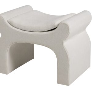 Puff chenilla beige 60x60x46 cm
