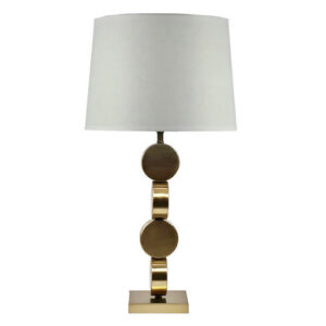 Lámpara sobremesa metal dorado 38x38x73,5 cm