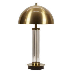 Lámpara sobremesa metal dorado 30x30x54 cm