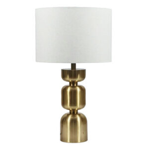 Lámpara sobremesa metal dorado 30,5x30,5x53 cm