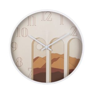 Reloj de pared metal blanco 40x4,5x40 cm