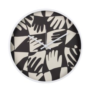 Reloj de pared metal blanco 40x4,5x40 cm