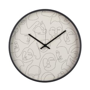 Reloj de pared metal negro 40x4,5x40 cm