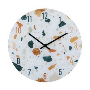 Reloj de pared MDF terrazo 40x4,5x40 cm