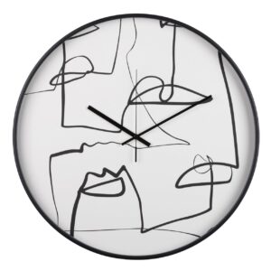 Reloj de pared metal negro 60x4,5x60 cm