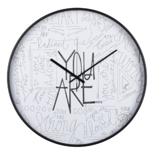 Reloj de pared metal negro 60x4,5x60 cm