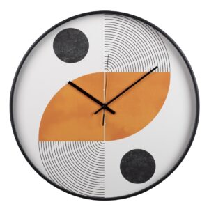 Reloj de pared metal negro 60x4,5x60 cm