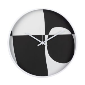 Reloj de pared metal blanco negro 40x4,5x40 cm