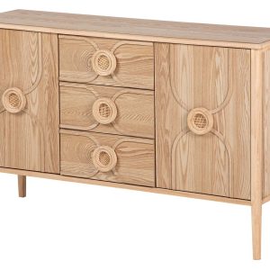 Aparador MDF marrón 130x38x80 cm