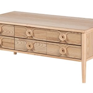 Mesa de centro MDF marrón 110x56x45 cm