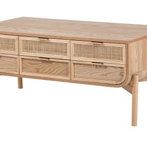 Mesa centro MDF marrón 110x56x45 cm