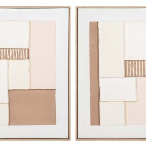 Set 2 cuadros 50% pintado a mano 60x3x80 cm