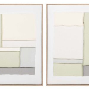 Set 2 cuadros 50% pintado a mano 60x3x80 cm
