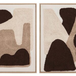 Set 2 cuadros tela con relieve 50x3x70 cm