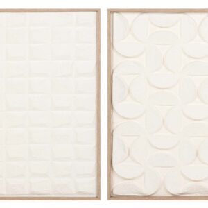 Set 2 cuadros papel arroz con relieve 60x3x80 cm