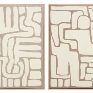 Set 2 cuadros foam con relieve 60x3x90 cm