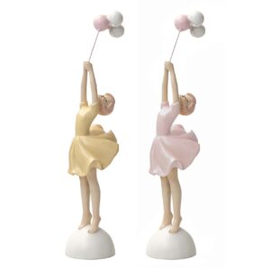 Niña globos resina surtidos 7x7x30 cm