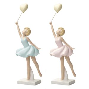 Niña globos resina resina surtidos 10x7x25 cm