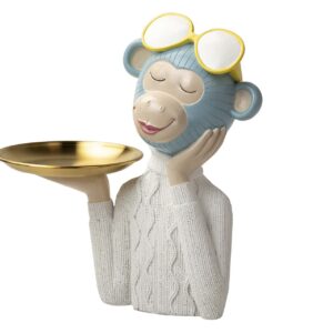 Busto mono bandeja resina 23x11x28 cm