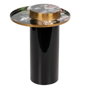 Mesa auxiliar metal negro 41x41x54 cm