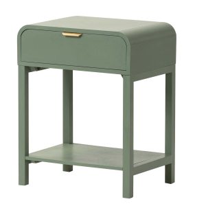 Mesita MDF pino verde dorado 48x36x61 cm