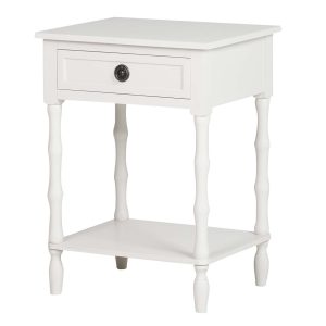 Mesita MDF pino beige 48x40x66 cm