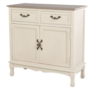 Aparador pino MDF beige marrón 75x33x75 cm