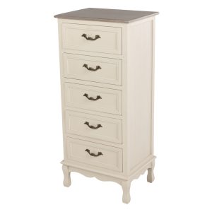 Sinfonier cajones pino MDF beige 45x35x100 cm