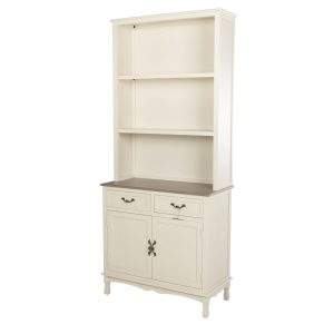 Librero pino MDF beige 85x40x195 cm