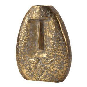 Jarrón metal dorado 28x13x36 cm