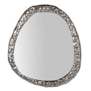 Espejo metal plateado 53x3x57 cm